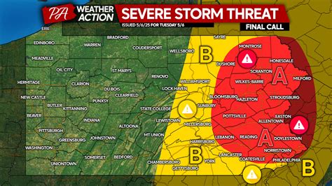 Large Hail Threat Moves into Eastern PA Tuesday within Severe Storms ...