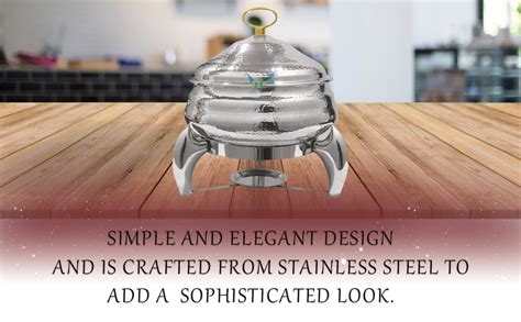 Buy Malabar Trading Company Stainless Steel Round Chafing Dish with Lid ...