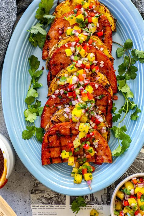 Grilled Ham Steak Recipe - Bonappeteach