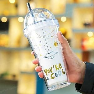 Buy PuRa Tienda Astronaut Glitter Water Bottle Tumbler Sipper Cup ...