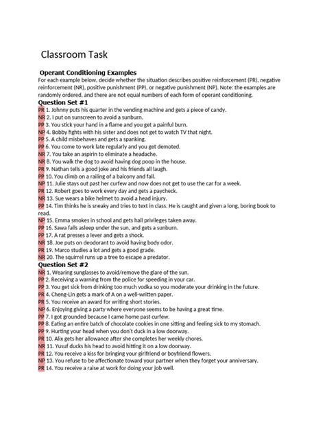 Operant Conditioning Exercises 的图像结果