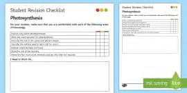 Light Student Revision Checklist (teacher made) - Twinkl