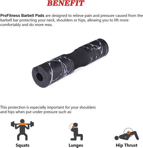 Buy Kinglotus Barbell Pad - Squat Pad for Hip Thrusts - Foam Bar Pad ...