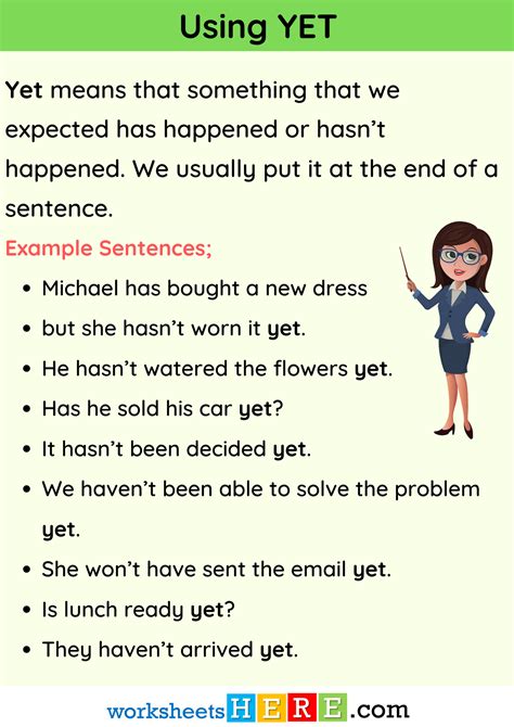 Examples Of Yet