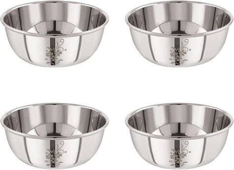 Buy Neelam Stainless Steel Bowl, 5 Inch 18 Gauge JK Vati, 150 ml ...