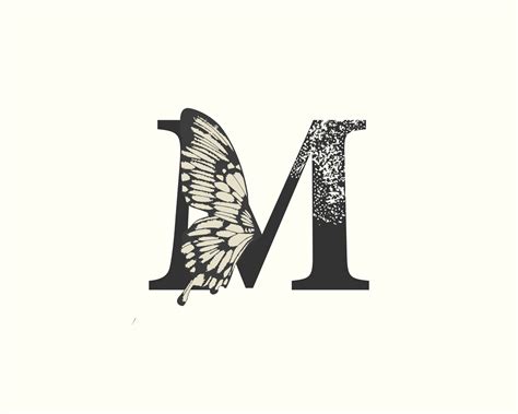 letter M, Black butterfly letter Beautiful capital alphabet 20311395 Vector Art at Vecteezy - Artistic Letter M