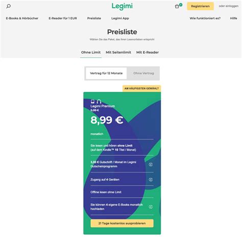 Legimi kostenlos testen - Januar 2026