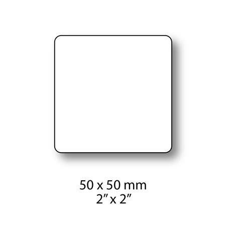 DCG-DP22-2 Blanko-Etiketten 50 x 50 mm (2" x 2"), DuraPeel™ - Culinary ...