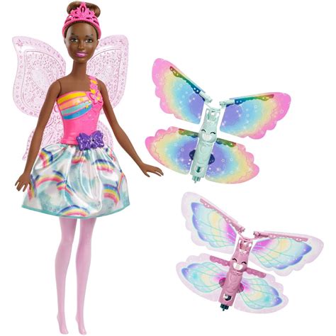 Barbie Dreamtopia Flying Wings Fairy Doll with Extra Pair of Wings ...