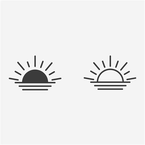 sun, sunrise, sunset icon vector isolated set symbol sign 15069328 ...