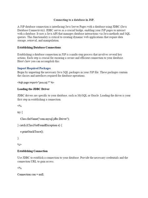 JSP Database Connection 的图像结果