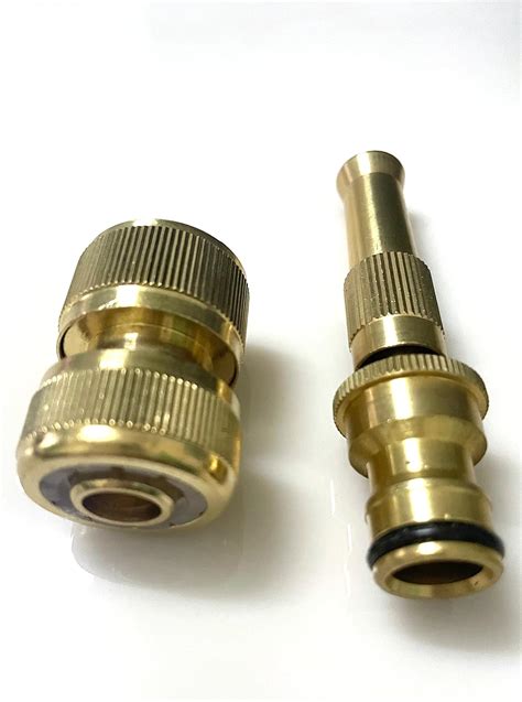 1/2" Adjustable Pure Brass Water Spray Nozzle Jet Spray Gun Connects ...