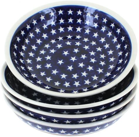 Blue Rose Pottery Blue Rose Polish Pottery Stars & Stripes 4 Piece ...
