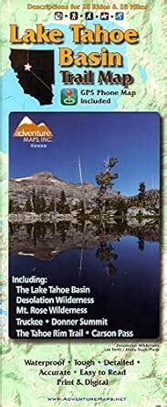 Lake Tahoe Basin Trail Map : Adventure Maps: Amazon.in: Books