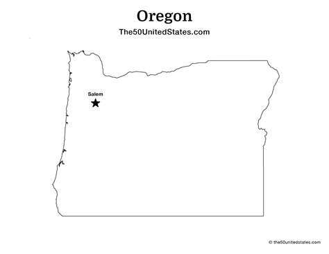 Free Printable State Maps of Oregon | The 50 United States: US State Information and Facts