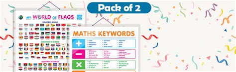 GO WOO Combo of 2 My World of Flags and MATHS KEYWORDS Educational ...
