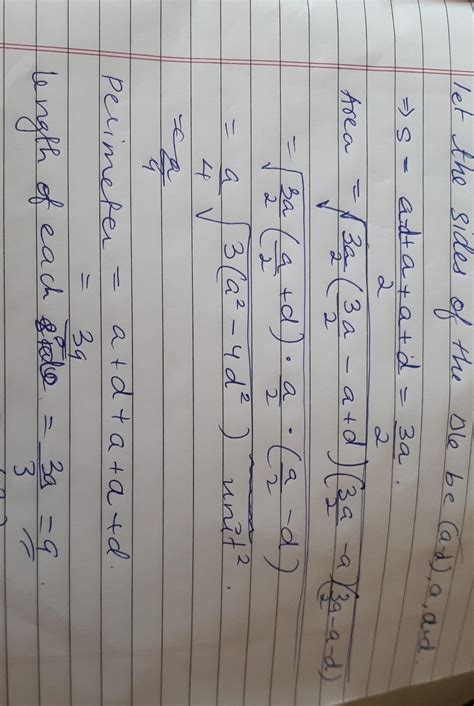 The side of a traingle are in ap and its area is 3/5*area of an ...