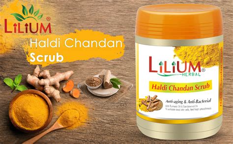 Buy Lilium Haldi Chandan Scrub, 900ml, Anti-Aging & Anti-Bacterial ...