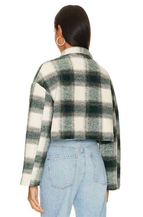 Lovers and Friends Roxy Cropped Shacket in Green | REVOLVE