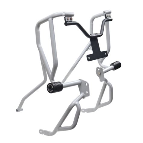 Upper Lower Crash Guard (Silver) For Hero Xpulse 210 | Motocare
