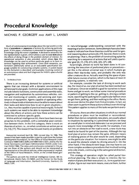 Image result for Procedural Knowledge Examples
