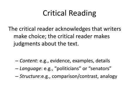 Image result for Critical Reading Definition