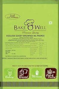 BakeO'Well Eggless Gooey Brownie NS Premix | No Sugar Eggless Premix ...