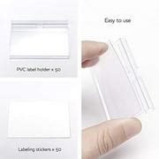 Buy 50pcs Clear Plastic Label Holder Price Tag, Wire Shelf Label Clip ...