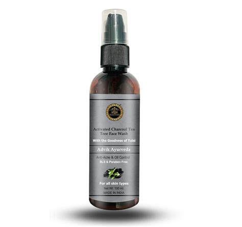 Activated Charcoal- Tea Tree Face Wash, 100 ml | Anti-Acne, Deep Face ...