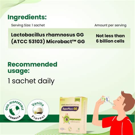 superflora gg Probiotic Supplement for kids, men & women | 10 ...