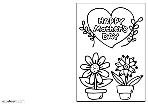 Happy Mother's Day Card Free PDF Download - Ezpzlearn.com