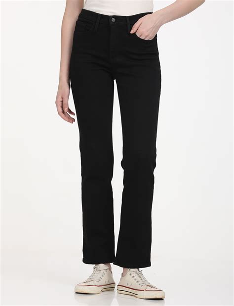 Women's Redloop 314 Black Straight Fit Mid Rise Jeans – Levis India Store