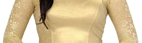 Fressia Fabrics Women's Stretchable Readymade Saree Blouse Crop Top ...