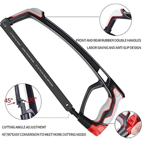 AUGEN 12 Inch Hacksaw Frame Set With 7 Replaceable Saw India | Ubuy