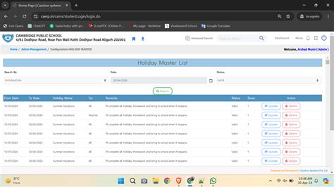 Feature #1393: Issue in Holiday Master (ALL Clients) - SES - Redmine