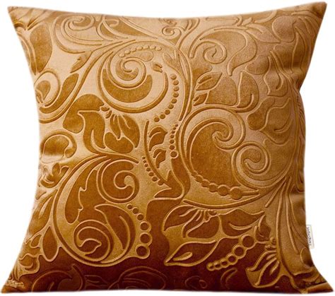 Tangdepot Heavy Velvet Embossing Throw Pillow Cover Classis Floral ...