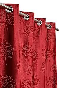 Buy Galaxy Home Decor Embossed Tree Punching Fabric Curtains for Window ...