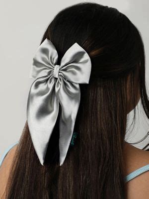 Buy Arendelle Satin Long Tail Bow Clip In Sage Online