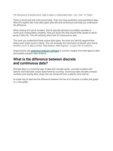 Continuous or discrete variable Continuous vs Discrete Variable 的图像结果