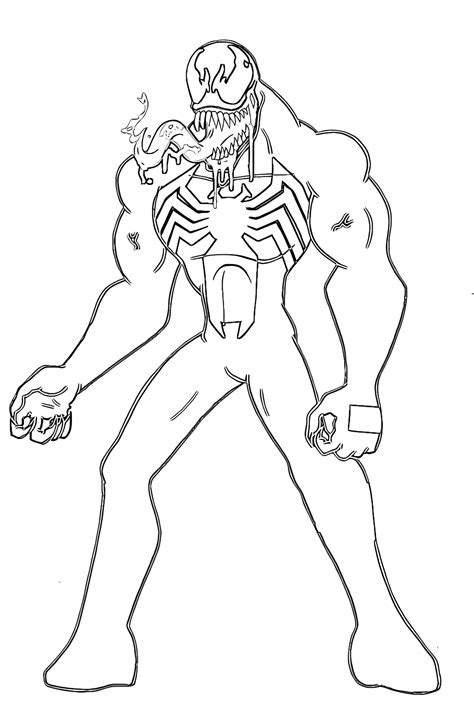 Venom Free Colouring Pages