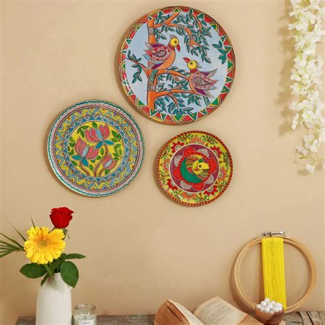 RITUALISTIC Madhubani Wall Plates- Set of 3 |Home Decor | Painting ...