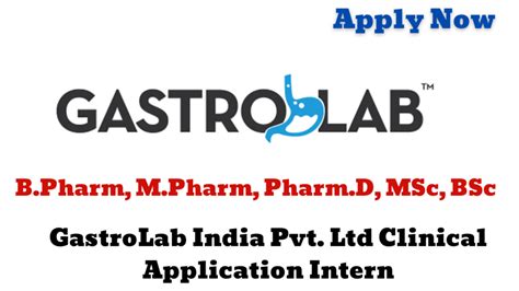 GastroLab India Hiring Clinical Application Intern – Apply Now - Pharma ...