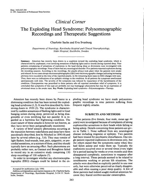 Image result for Exploding Head Syndrome Documentary
