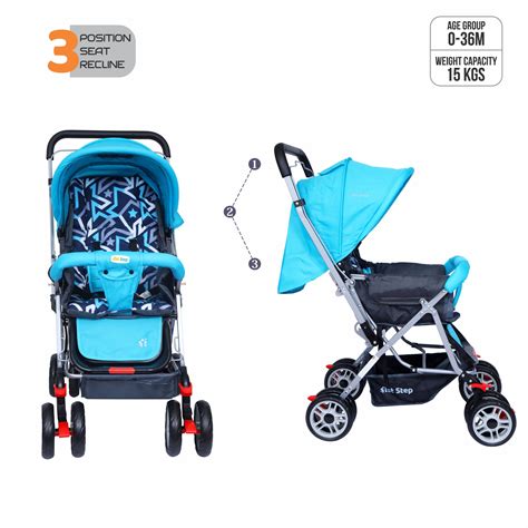 1st Step Yoyo Baby Stroller with 5 Point Safety Harness and Reversible