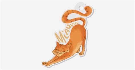 Gato miau by Sara Pérez | Keychains | Sticker Mule India