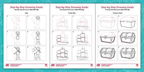 Jake's First Day Drawing Step-by-Step Instructions