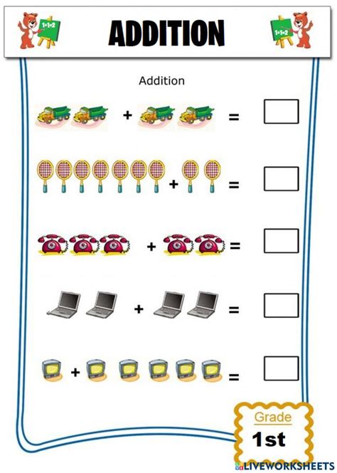 Image result for Math Addition Live Worksheets