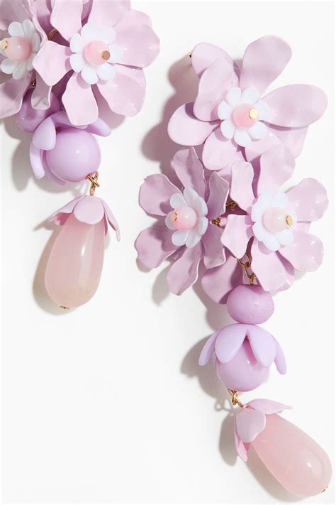 Flower earrings - Light pink - Ladies | H&M IN