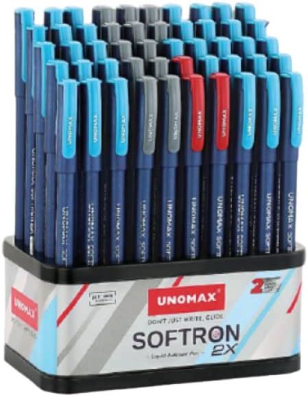 UNOMAX Softron 2X Stand Pack of 50 (35 Blue, 12 Black and 3 Red ...