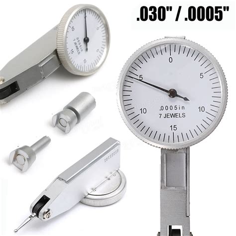 0 to 0.0005 inch Dial Test Indicator Gauge with 2 Clamps and Box Sale ...